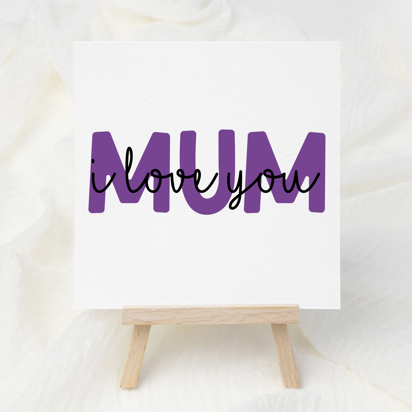 MUM - I Love You - Purple - UV DTF 3 inch Decals