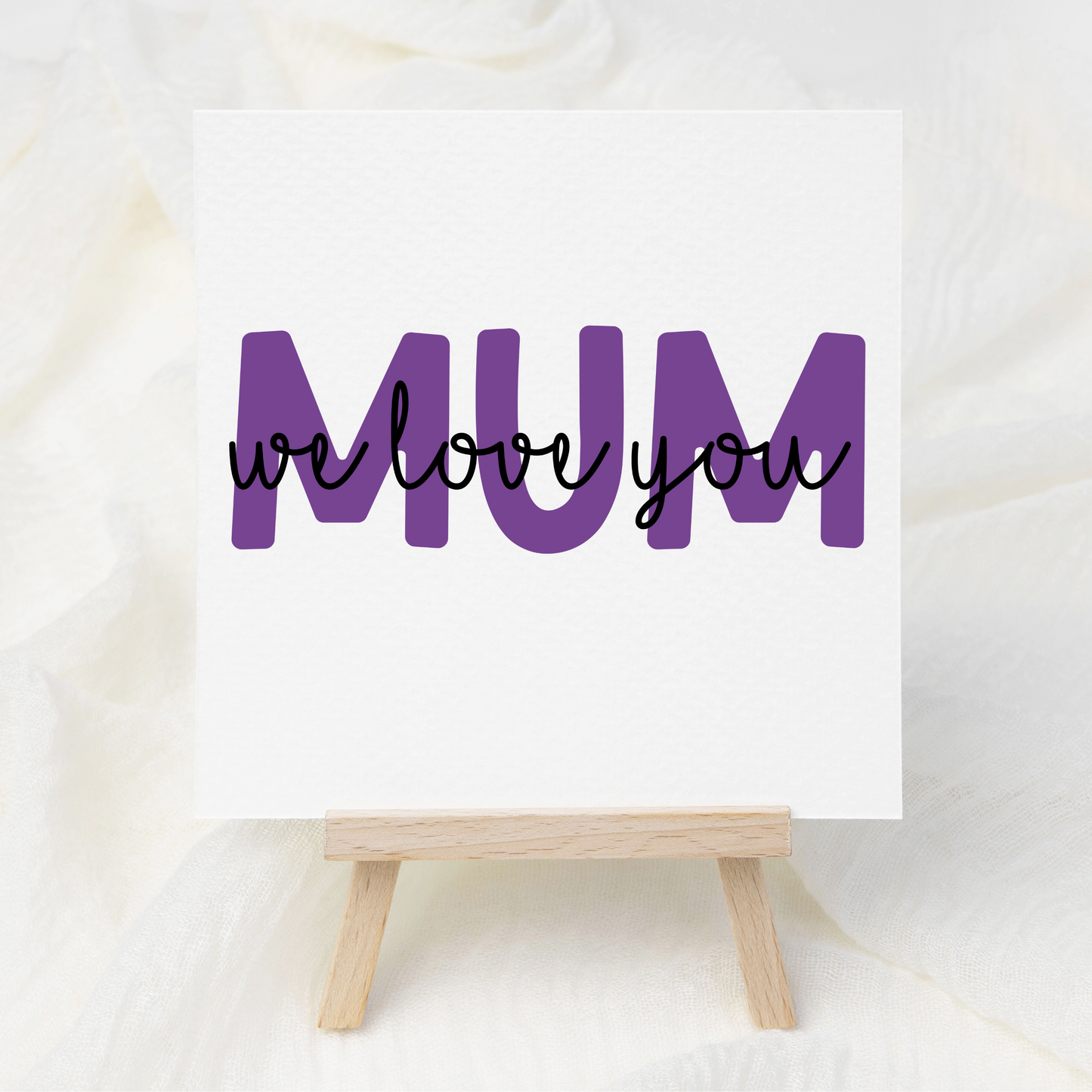MUM - We Love You - Purple - UV DTF 3 inch Decals