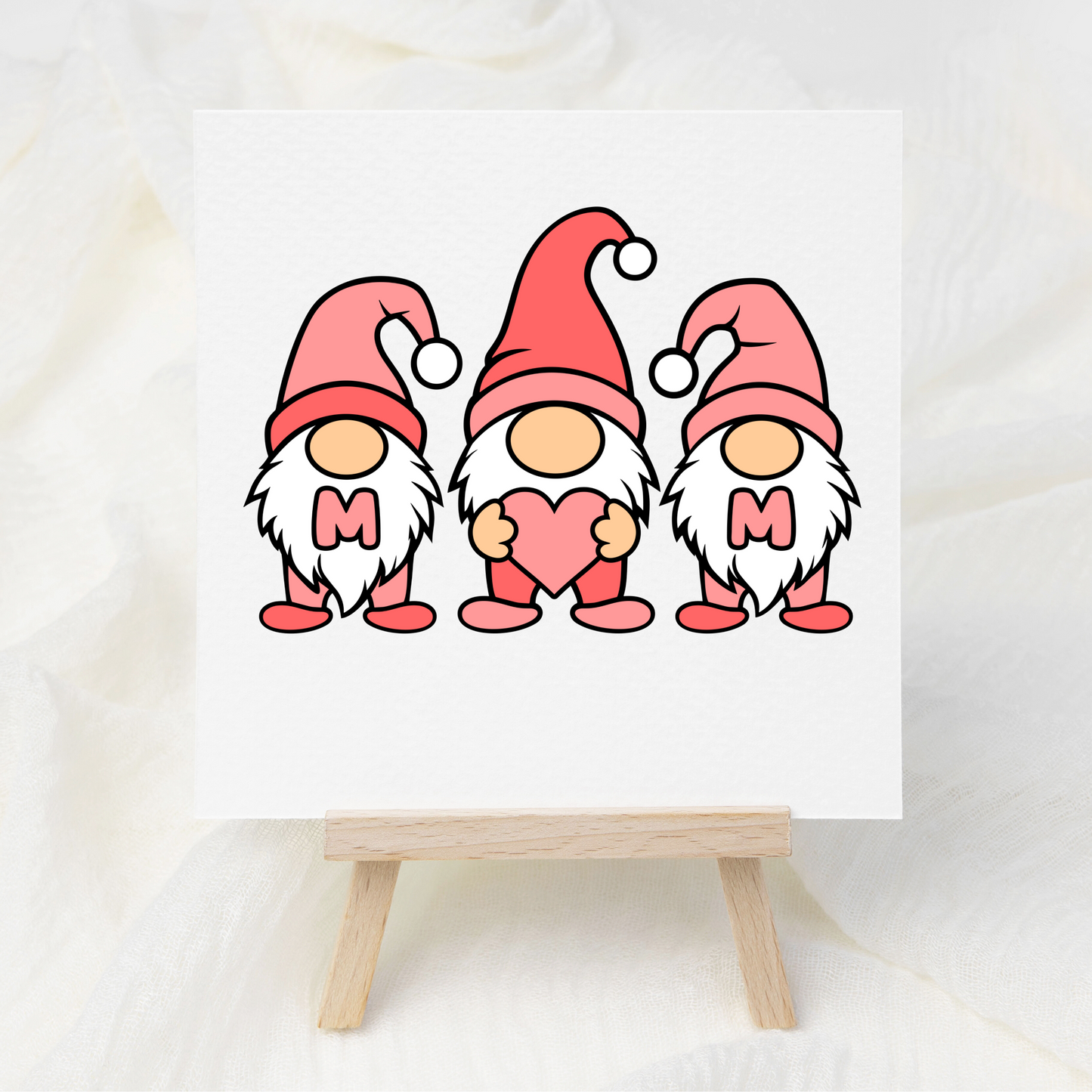 Pink Gnome Mum - UV DTF 3 inch Decals