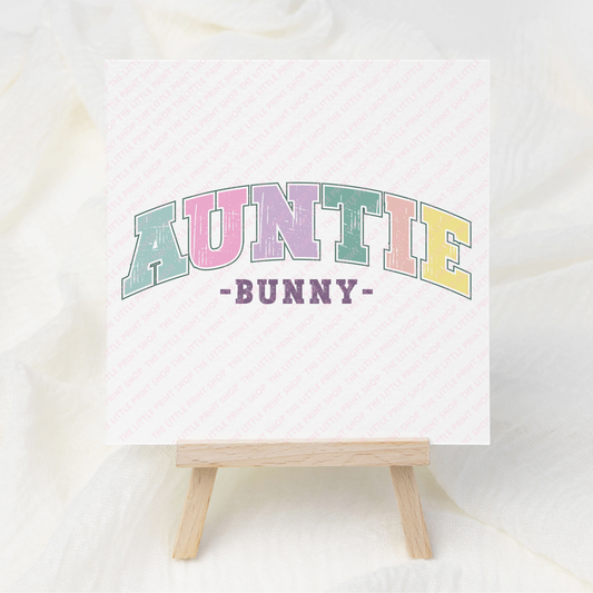 Auntie Bunny - UV DTF 3 inch Decals