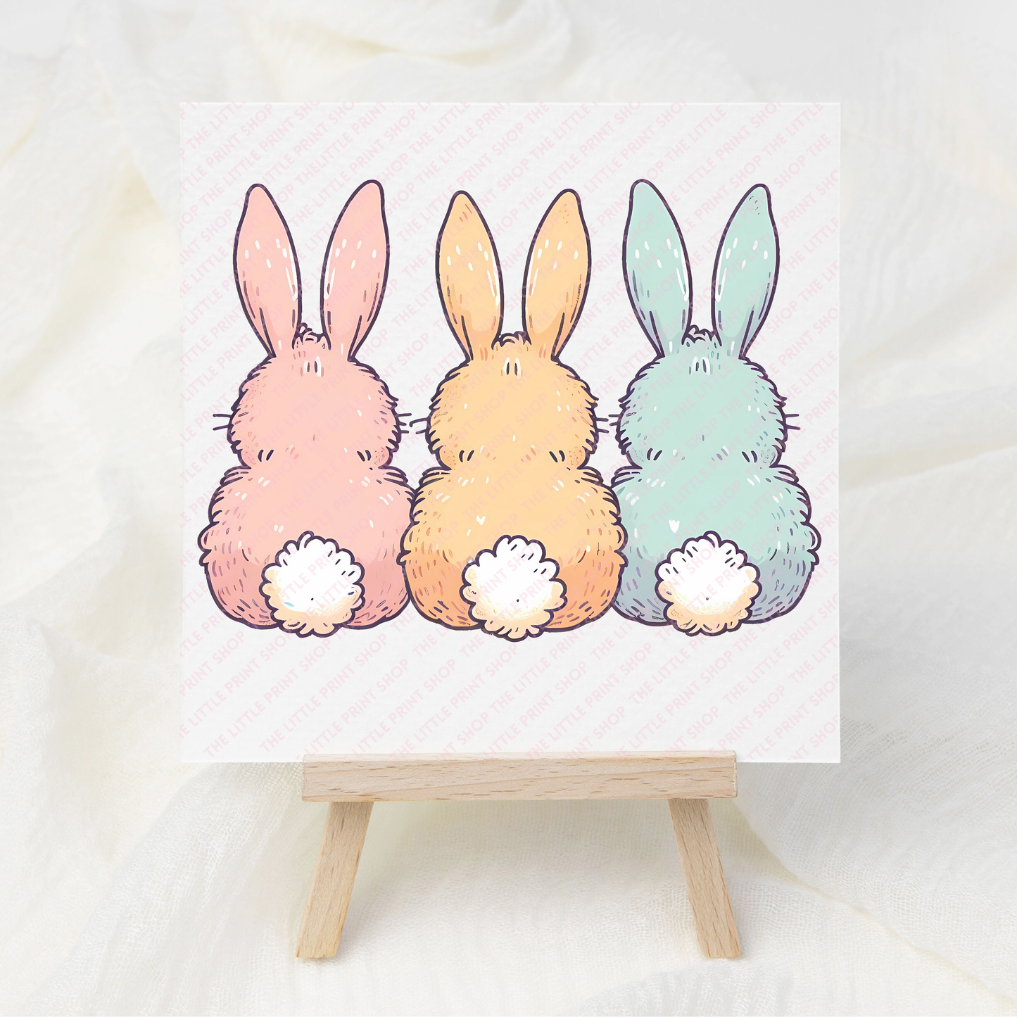 Pastel Bunnies - UV DTF 3 inch Decals