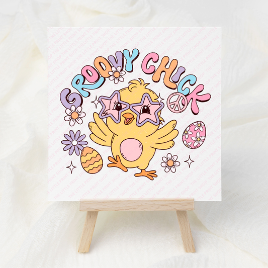 Groovy Chick - UV DTF Decal
