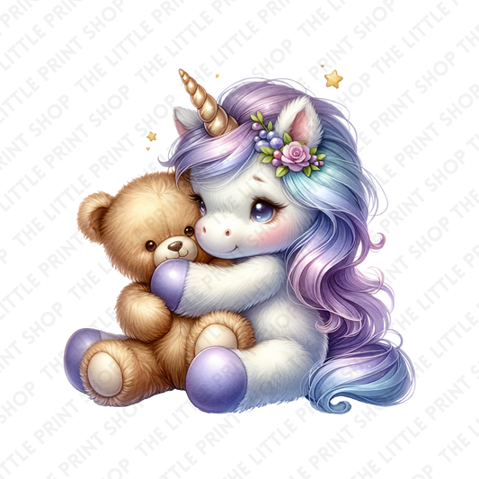 Unicorn Cuddles  - UV DTF 3 inch Decals
