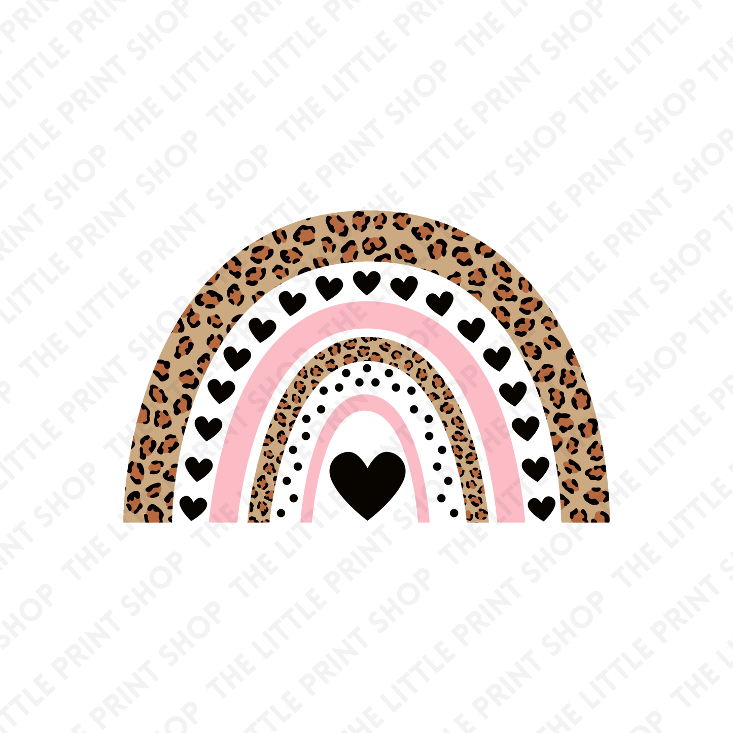 Leopard Print Rainbow  - UV DTF 3 inch Decals