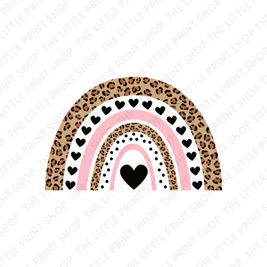 Leopard Print Rainbow  - UV DTF 3 inch Decals