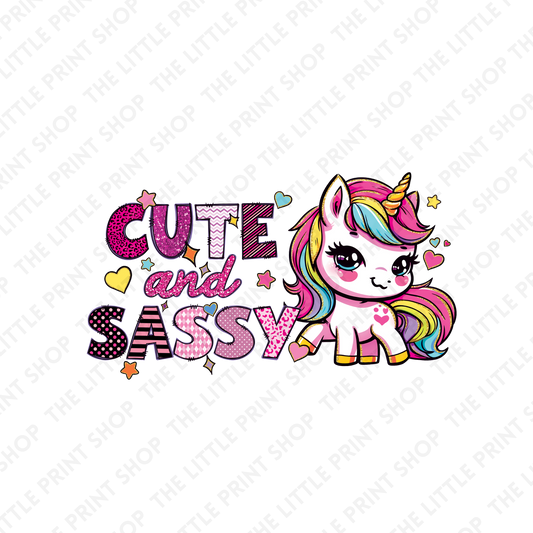 Cute & Sassy  - UV DTF 3 inch Decals