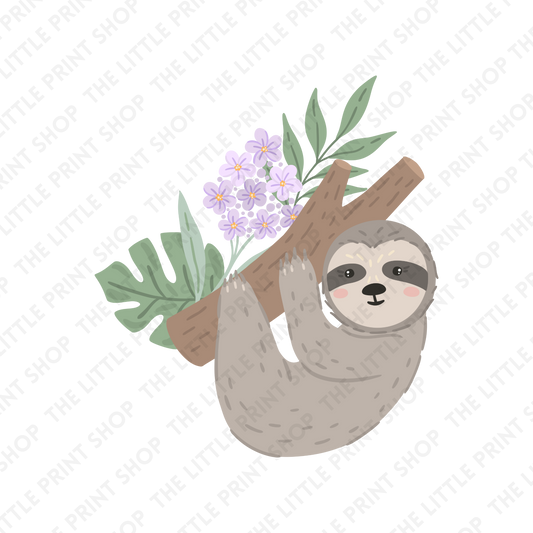 Sloth Hanging  - UV DTF 3 inch Decals