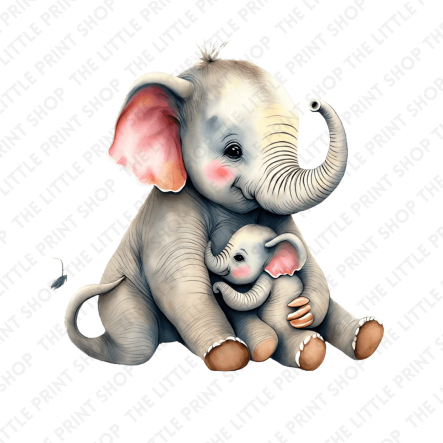 Elephant Cuddles - UV DTF 3 inch Decals