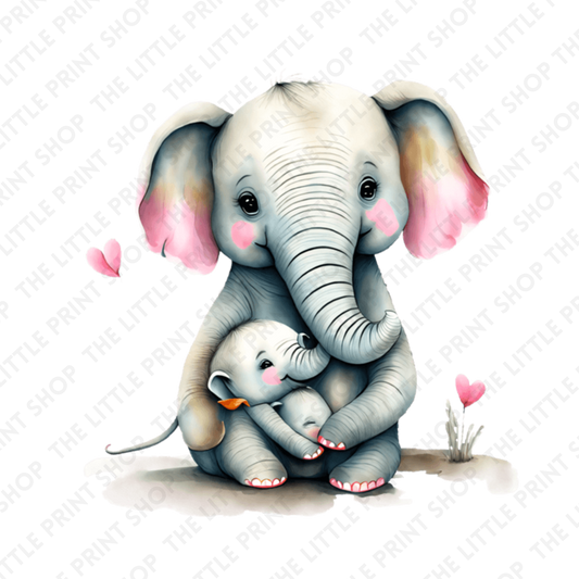Elephant Puddle - UV DTF 3 inch Decals