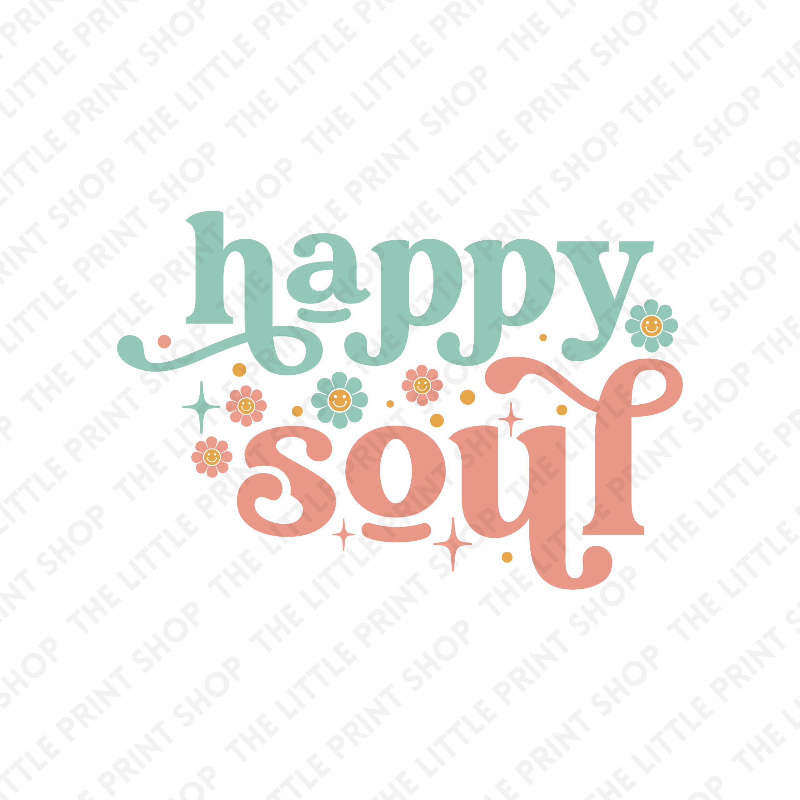 Happy Soul - UV DTF 3 inch Decals – Little Print Shop