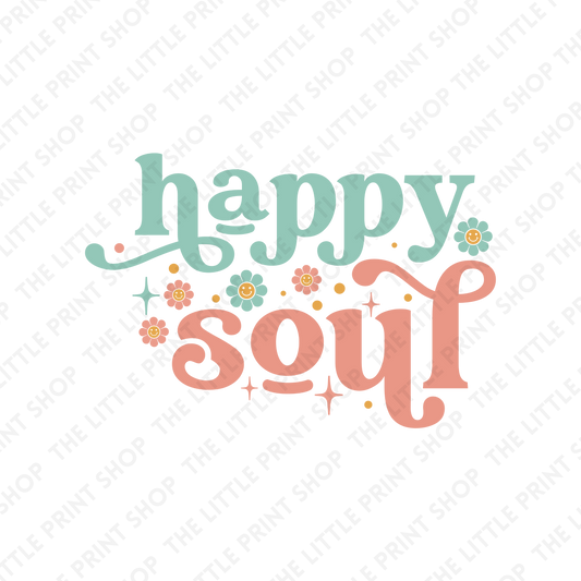 Happy Soul - UV DTF 3 inch Decals