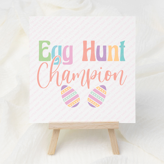 Egg Hunt Champion - UV DTF 3 inch Decals
