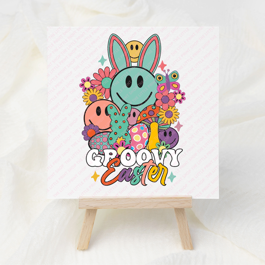 Groovy Easter - UV DTF 3 inch Decals