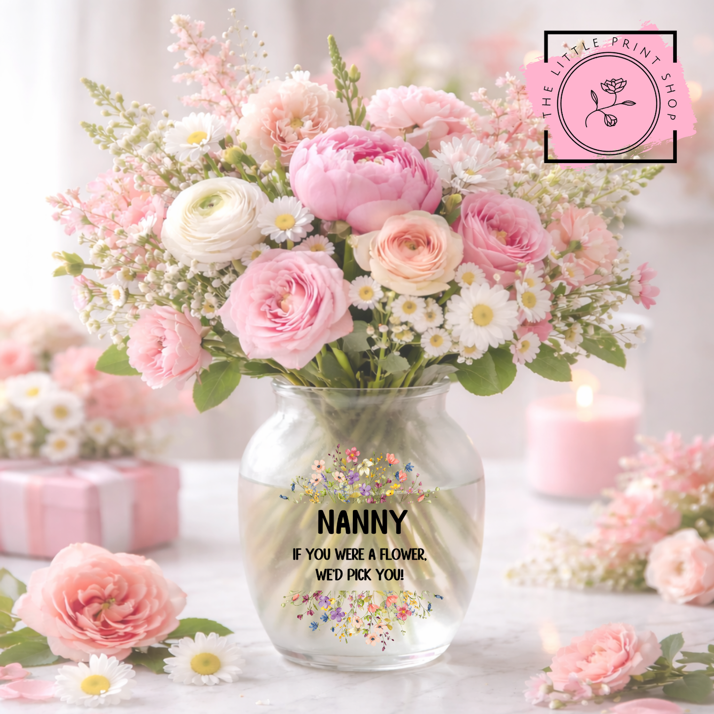 If You Were A Flower - Nanny - UV DTF 4 inch Decals