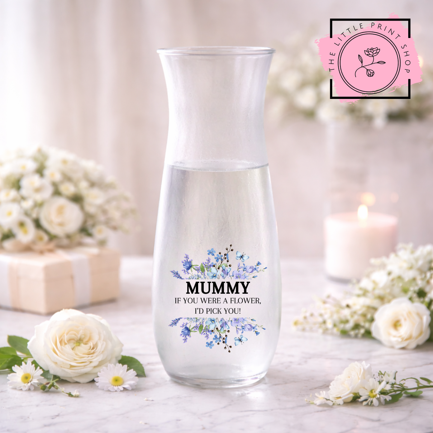 If You Were A .. Floral Vase Decal - Mummy - UV DTF 4 inch Decals