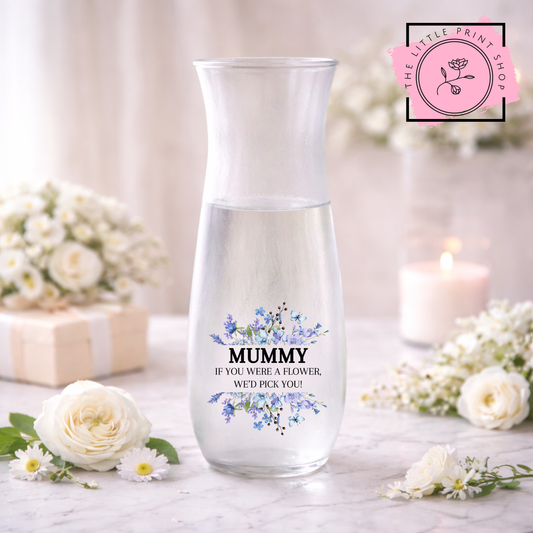 If You Were A .. Floral Vase Decal - Mummy - UV DTF 4 inch Decals