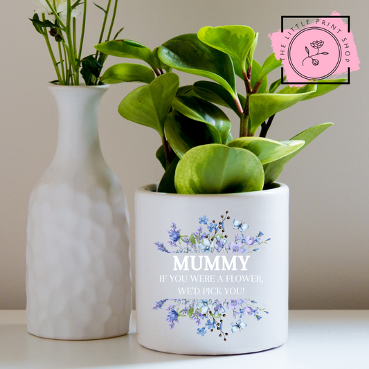 If You Were A .. Floral Vase Decal - Mummy - UV DTF 4 inch Decals