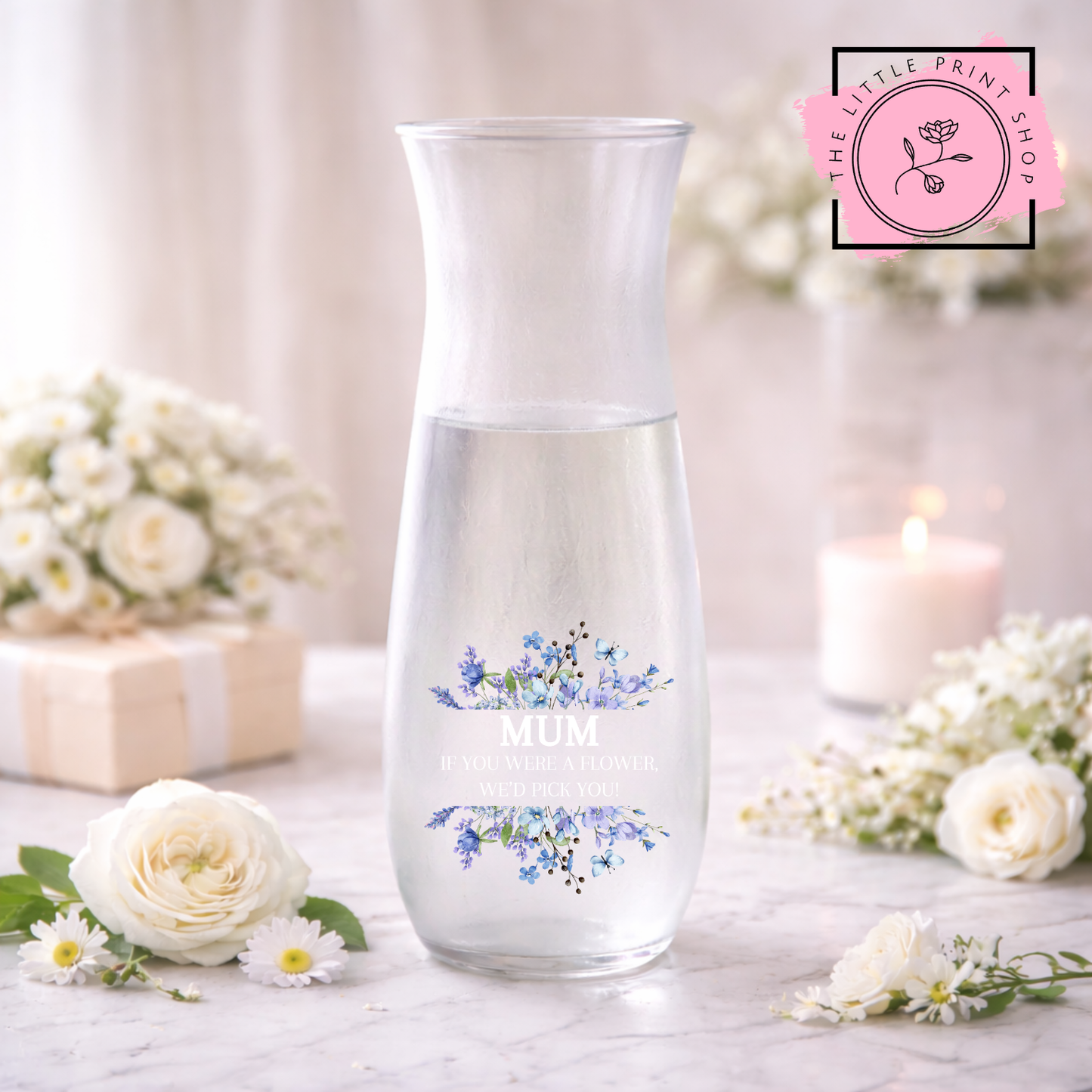 If You Were A .. Floral Vase Decal - Mum - UV DTF 4 inch Decals