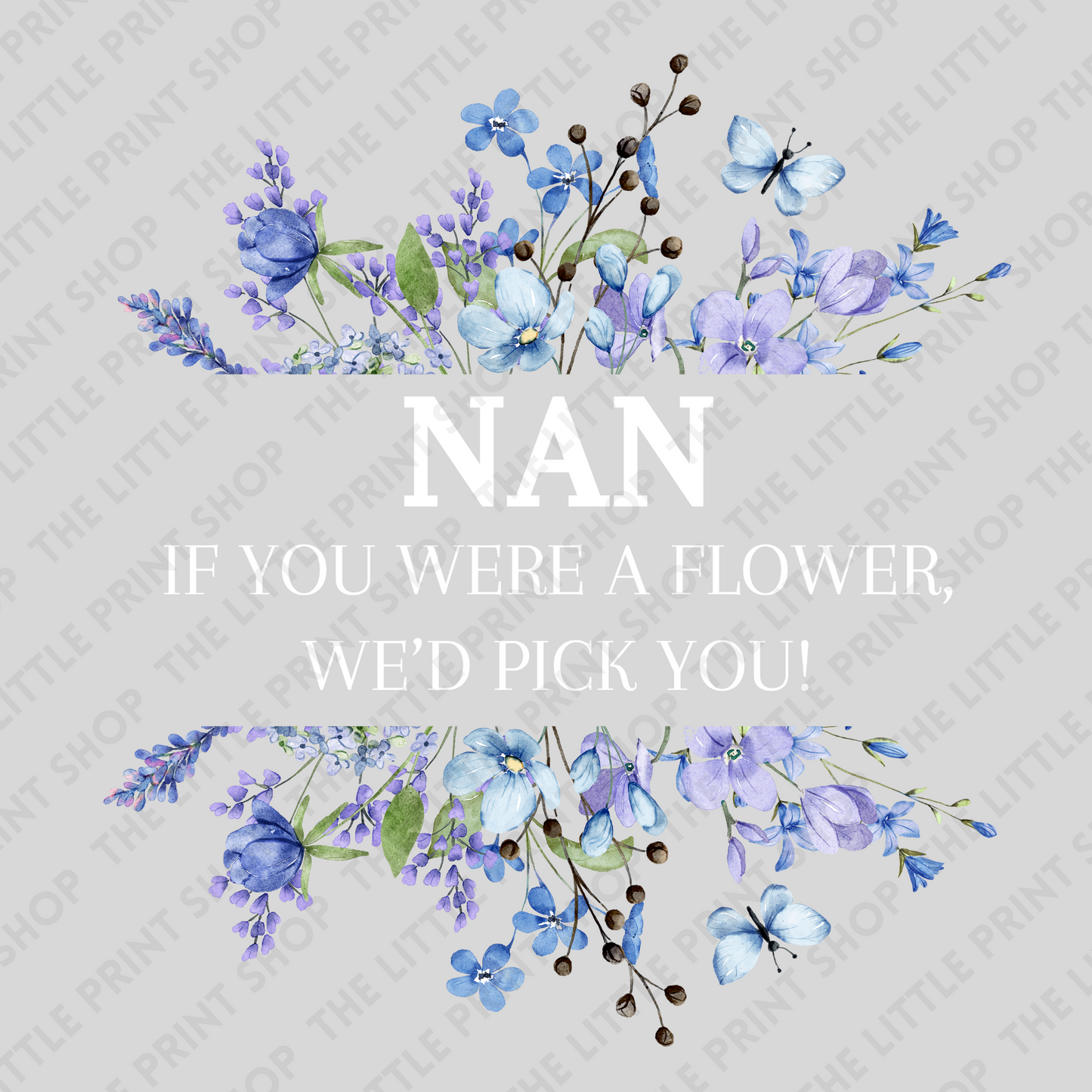 If You Were A .. Floral Vase Decal - Nan - UV DTF 4 inch Decals