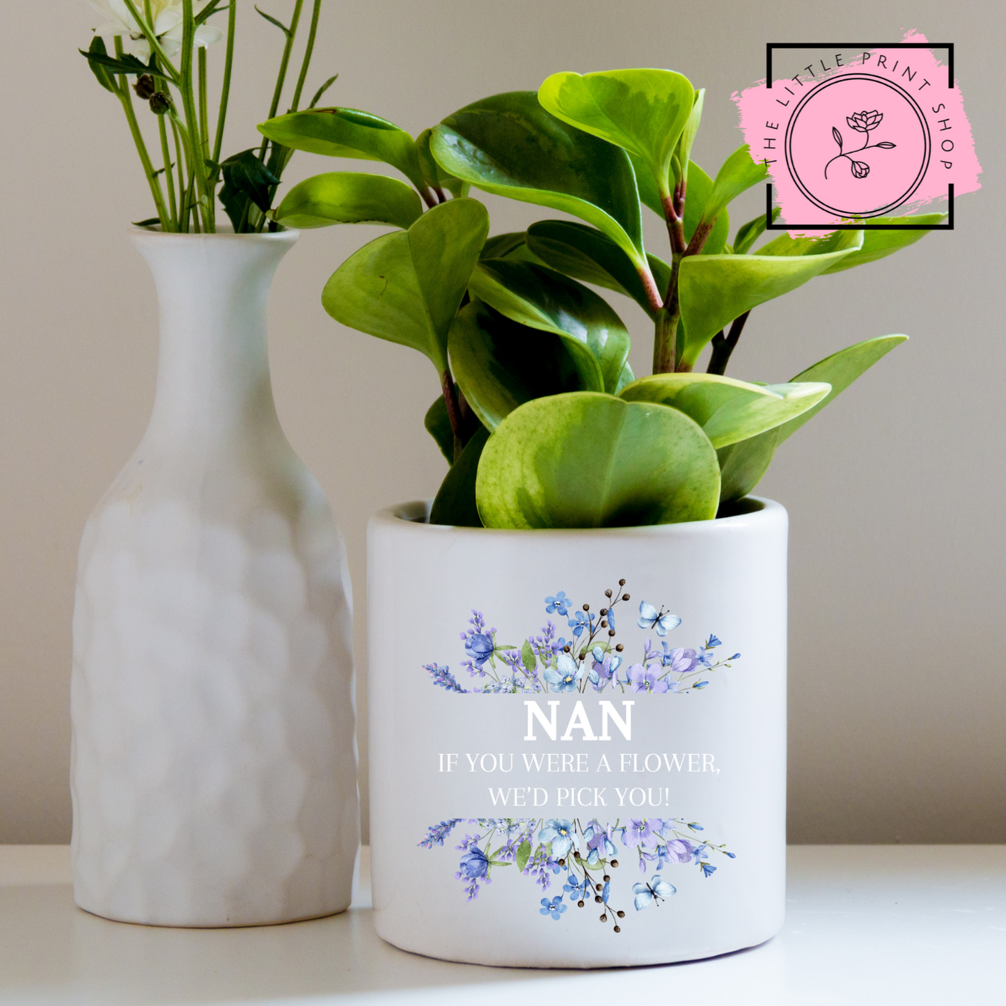 If You Were A .. Floral Vase Decal - Nan - UV DTF 4 inch Decals