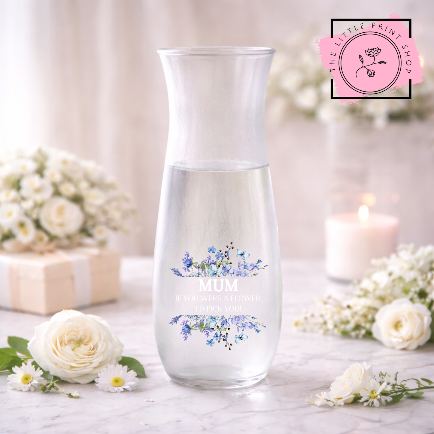 If You Were A .. Floral Vase Decal - Mum - UV DTF 4 inch Decals