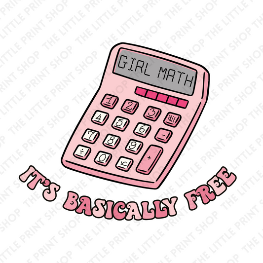 Girl Math - UV DTF 3 inch Decals