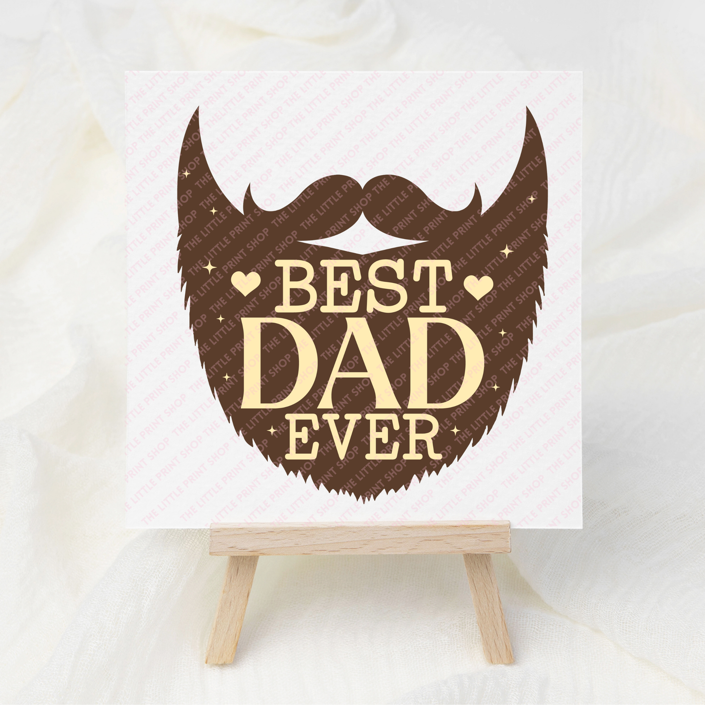 Best Dad Ever - Beard - UV DTF 3 inch Decals