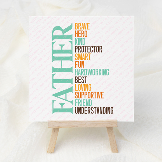 Father - UV DTF 3 inch Decals