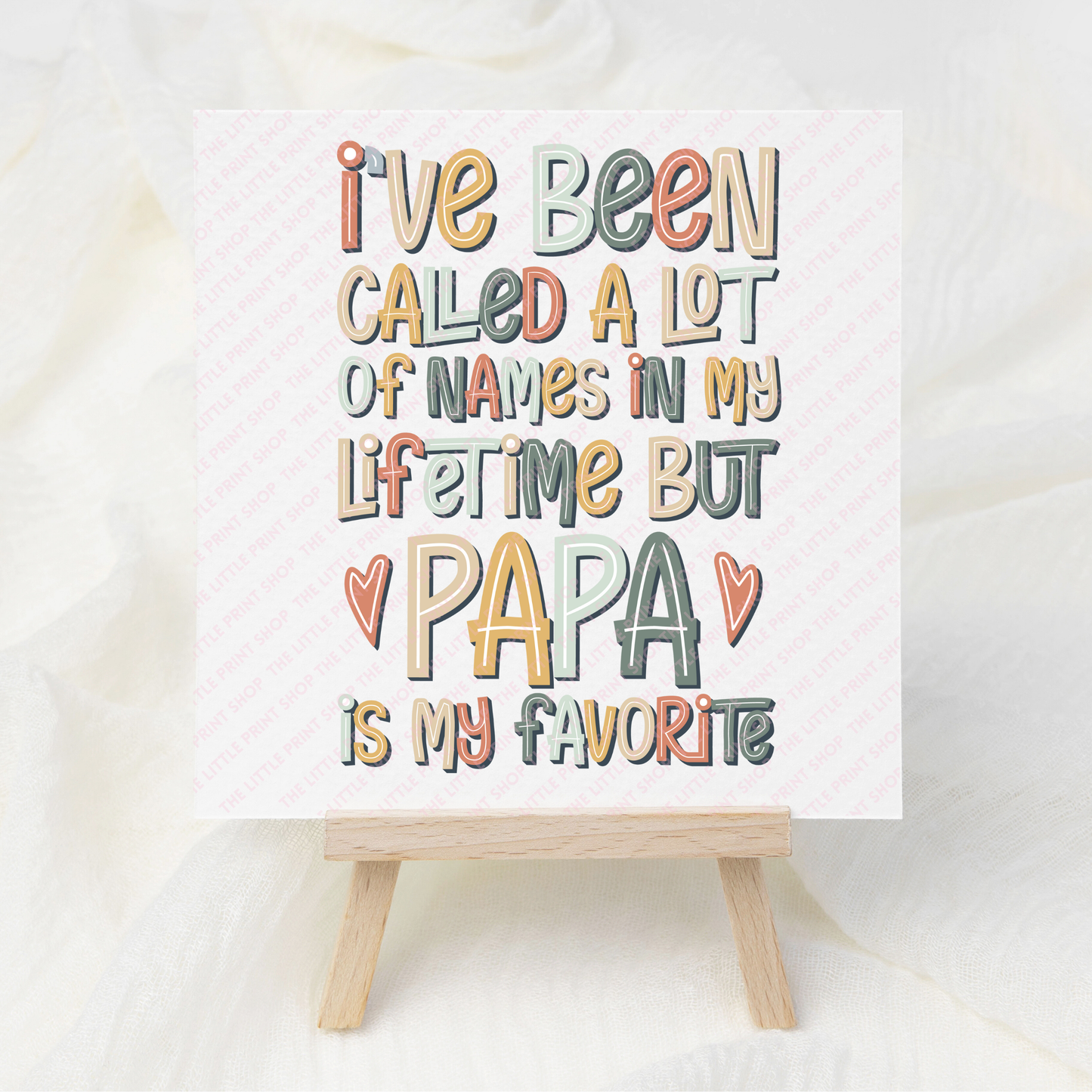 Papa Favourite - Coloured - UV DTF 3 inch Decals