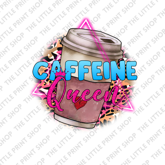 Caffeine Queen - UV DTF 4inch Decal