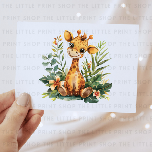 Jungle Giraffe - DTF Transfer Decal