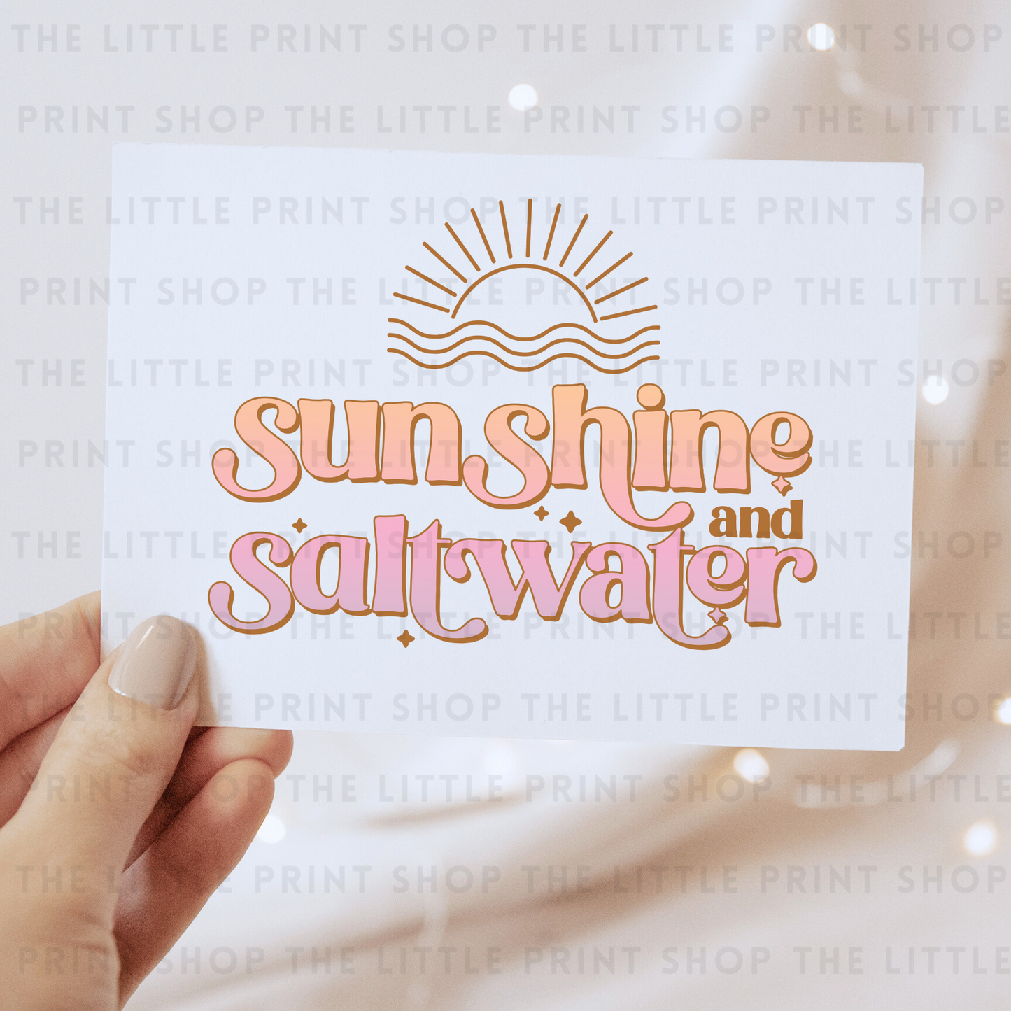 Sunshine & Saltwater - DTF Transfer Decal