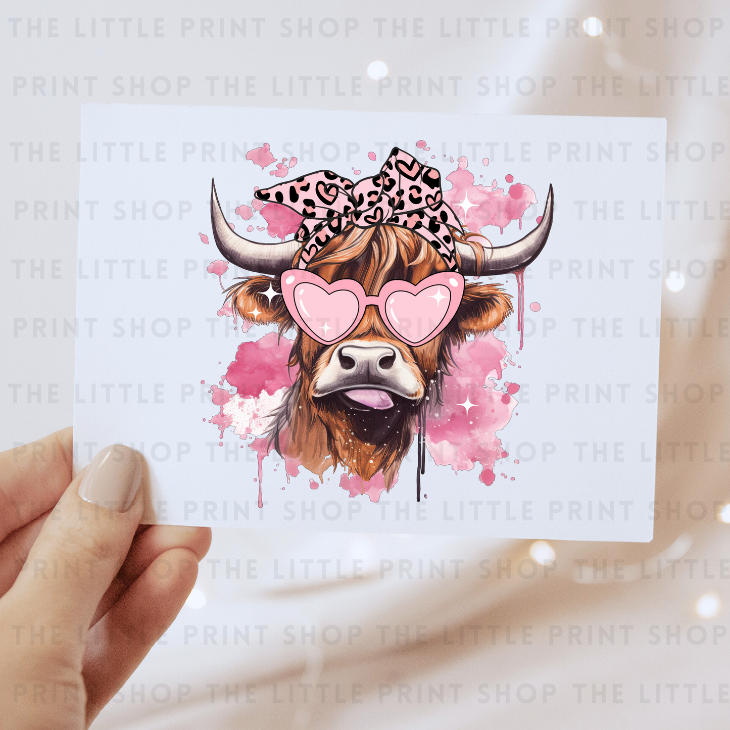 Highland Cow Glasses - DTF Transfer Decal