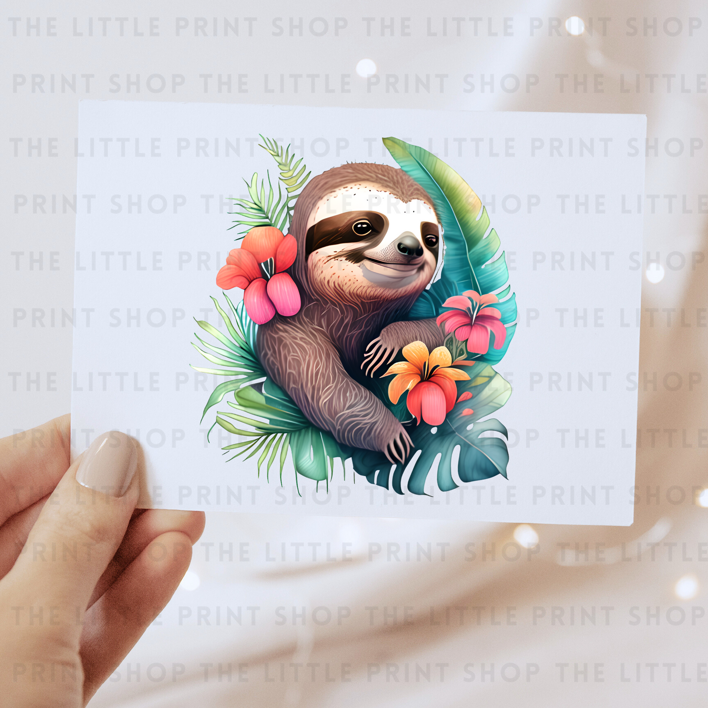 Tropical Sloth - DTF Transfer Decal