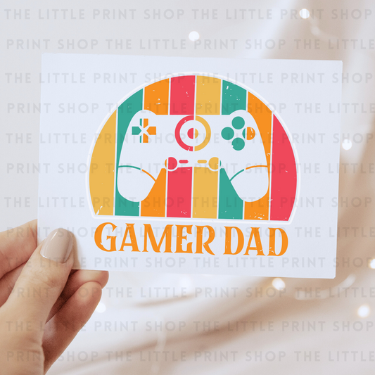Gamer Dad - DTF Transfer Decal