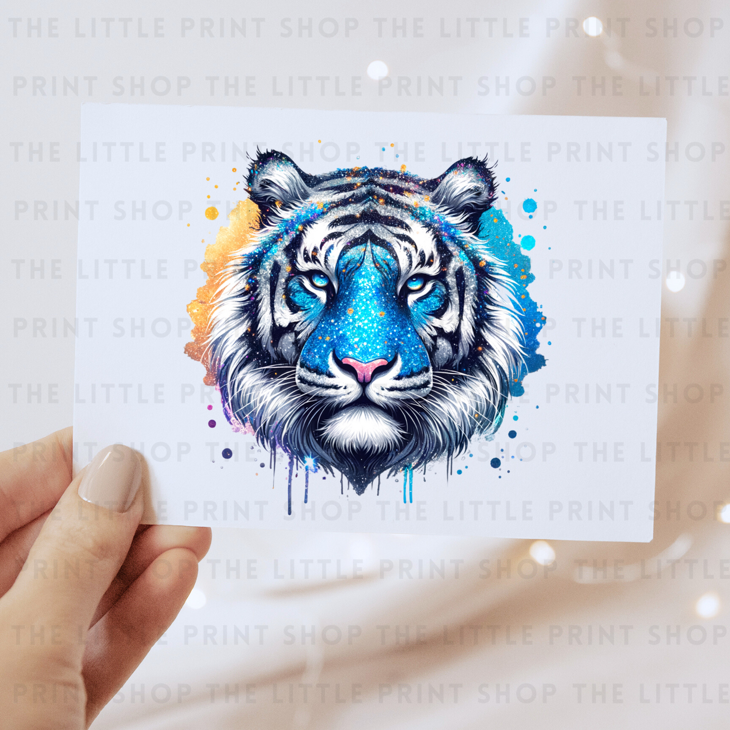 Paint Drop Tiger - DTF Transfer Decal