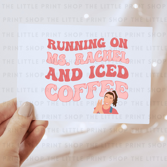 Running On Rachel - DTF Transfer Decal