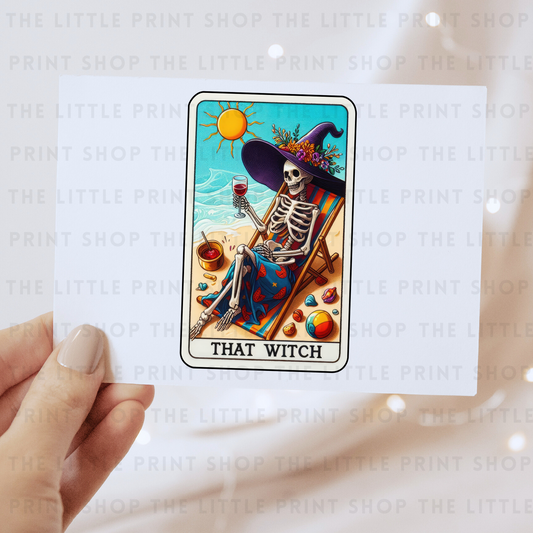 That Witch Tarot Card - DTF Transfer Decal