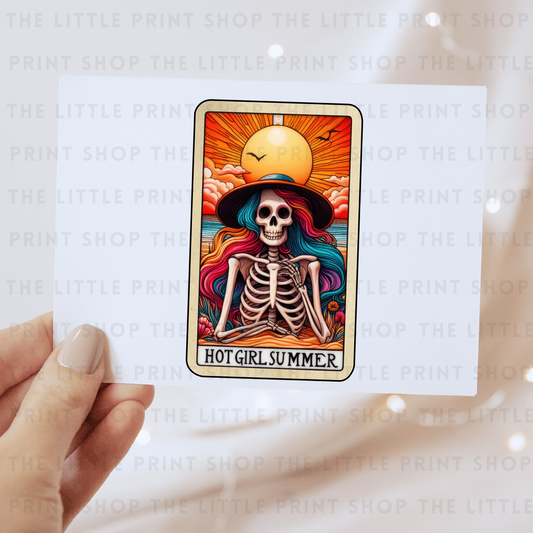 Hot Girl Summer Tarot Card - DTF Transfer Decal