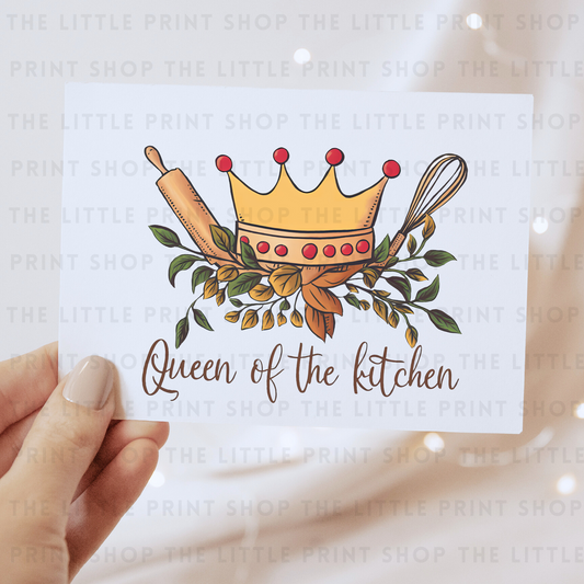 Queen Of Kitchen - DTF Transfer Decal