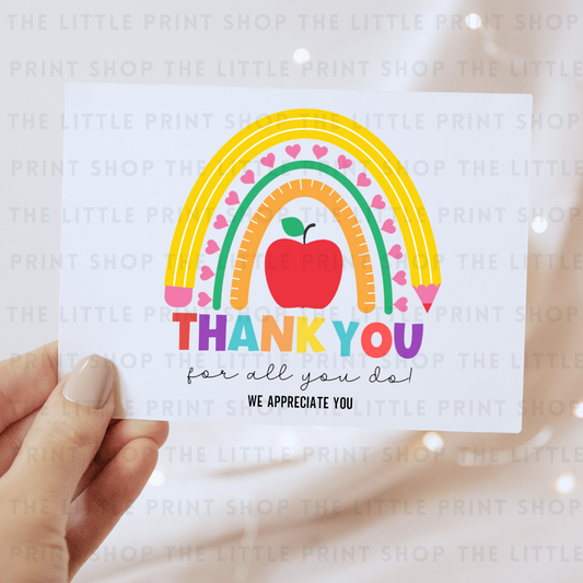 Thank You Rainbow - DTF Transfer Decal