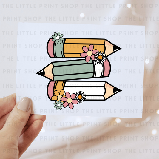 Pencil Stack - DTF Transfer Decal