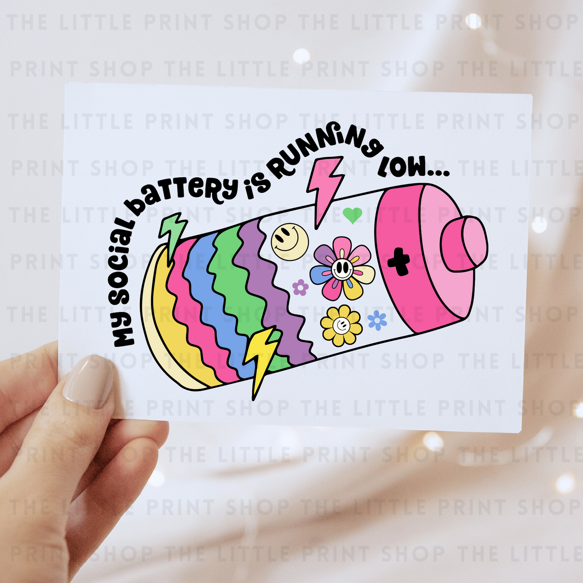 Social Battery - DTF Transfer Decal