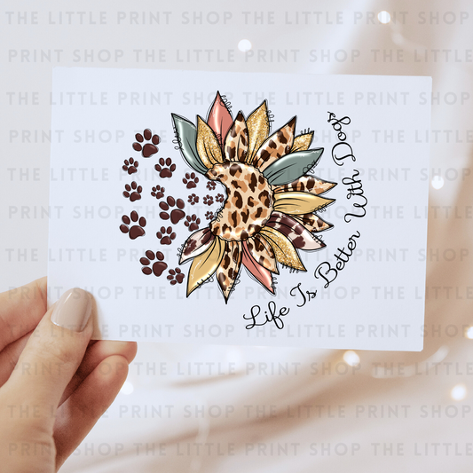 Sunflower Dogs - DTF Transfer Decal