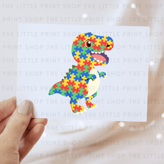 Autism Dino - DTF Transfer Decal