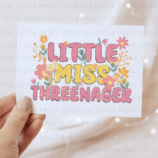 Threenager - DTF Transfer Decal