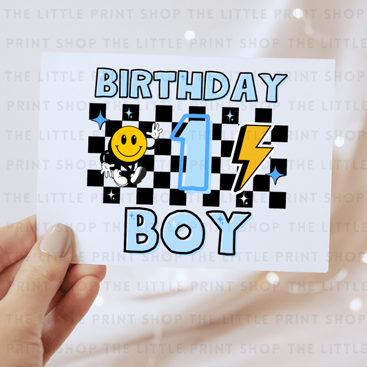 Birthday Boy Number 1 to 9 - DTF Transfer Decal
