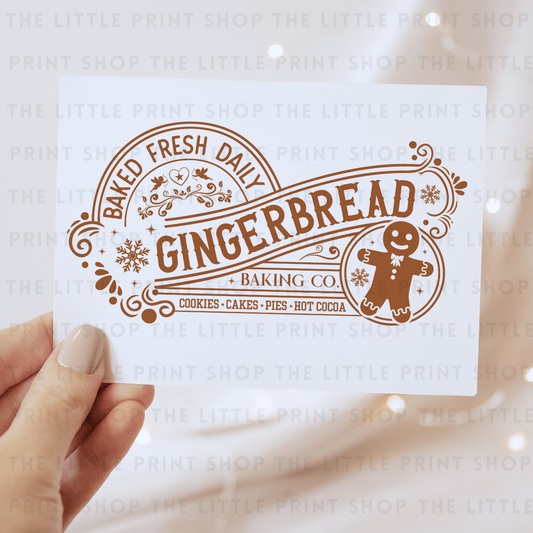 Gingerbread - DTF Transfer Decal