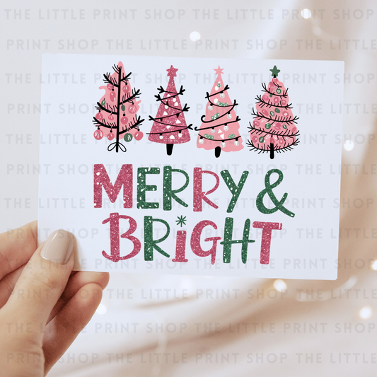 Merry & Bright - DTF Transfer Decal
