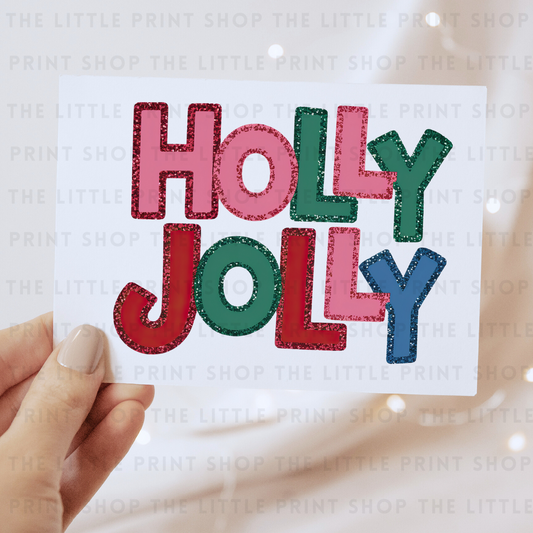 Holly Jolly - DTF Transfer Decal